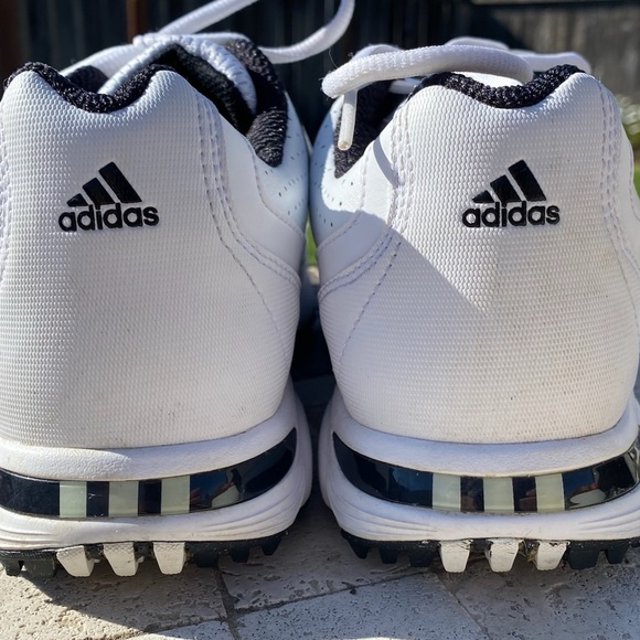 SALE Adidas FitRX 3D Fit Foam Golf Shoes Mens Sz 8 White Black Athletic Trainers